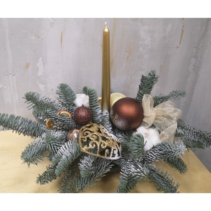  Composition with a candle "Christmas5"